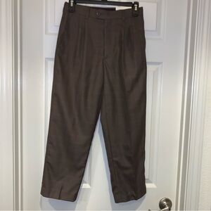 Unisex Kids Brown Pleated Trousers